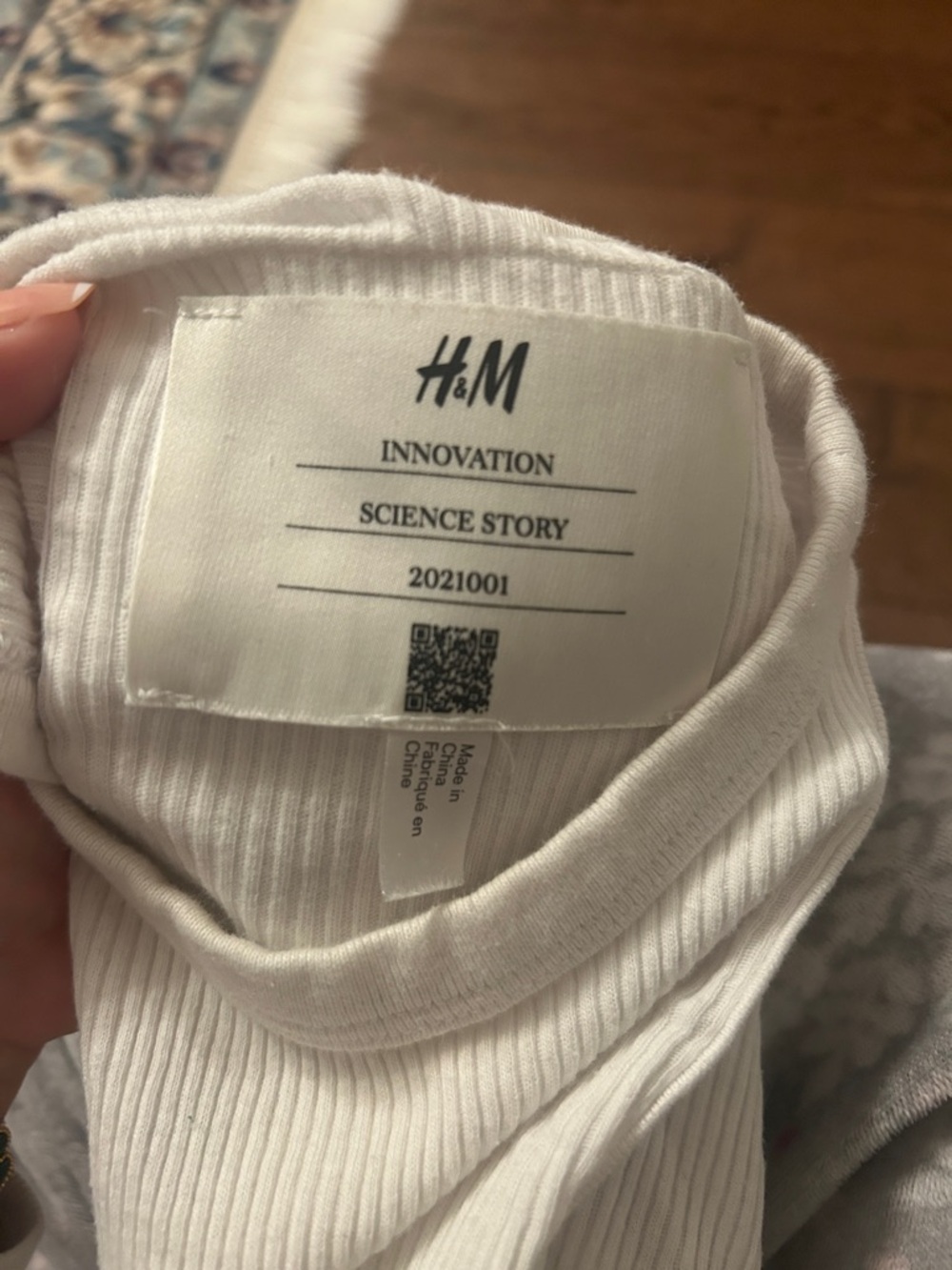 H&M White Ribbed Tank Top - Picture 3 of 3